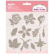 Printed Wooden Sticker- Floral
