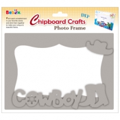 DIY Chipboard Frame- Cow Boy