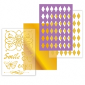 Stencil & Foil Decor Kit-Smile