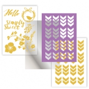 Stencil & Foil Decor Kit-Simply Sweet